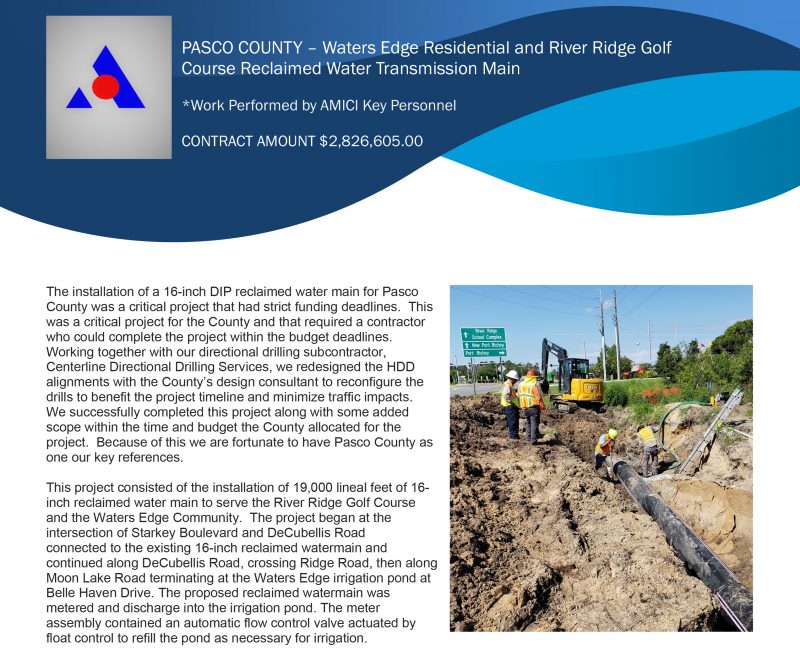 PASCO COUNTY WATERS EDGE AND RIVER RIDGE GOLF COURSE AMICI